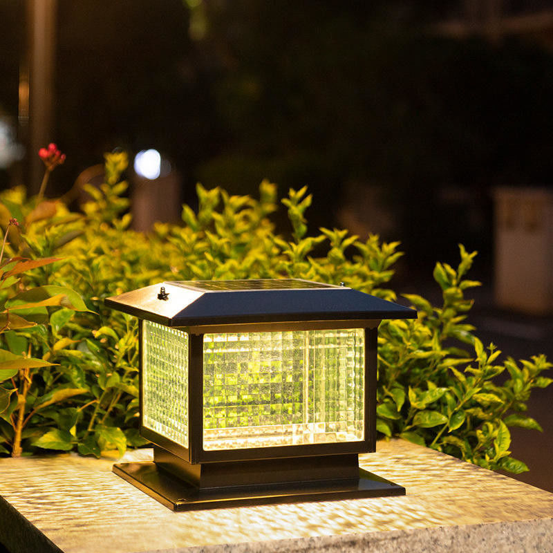 Lampe à poignée à LED solaire moderne extérieure pour éclairage de jardin de parc Voltage d'entrée V 3.7V