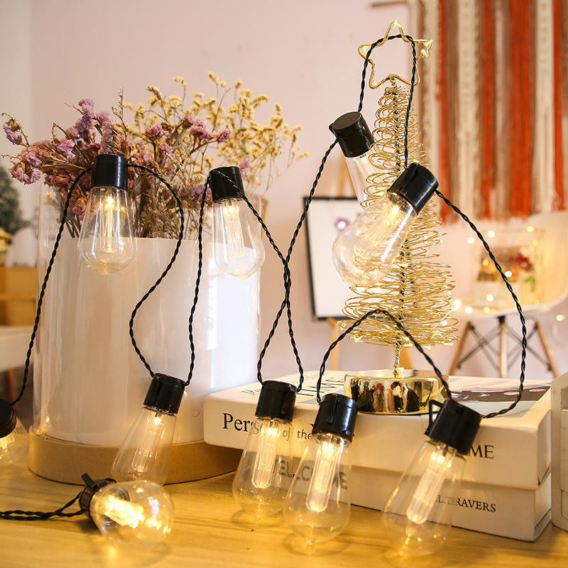Lumières solaires LED Edison ampoule pour décorations de Noël extérieures patio 6lm 1-