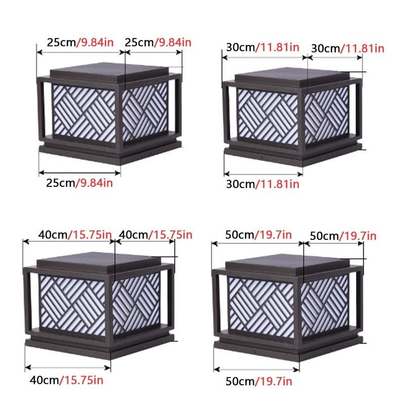 Éclairage solaire extérieur à base de piliers Éclairage de rue vintage pour jardin à pelouse LED