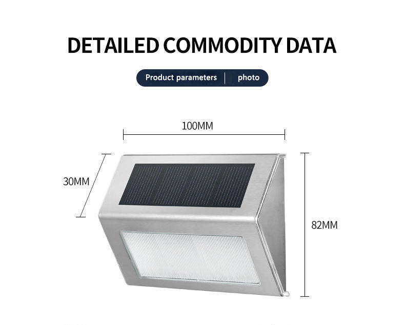 Lampe Efficacité lumineuse 120lm/w Lumière murale solaire pour la maison extérieure Numéro d'adresse