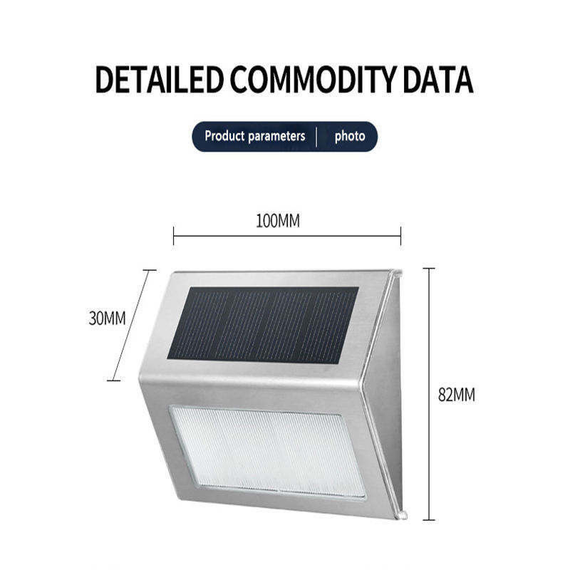 Lampe Efficacité lumineuse 120lm/w Lumière murale solaire pour la maison extérieure Numéro d'adresse