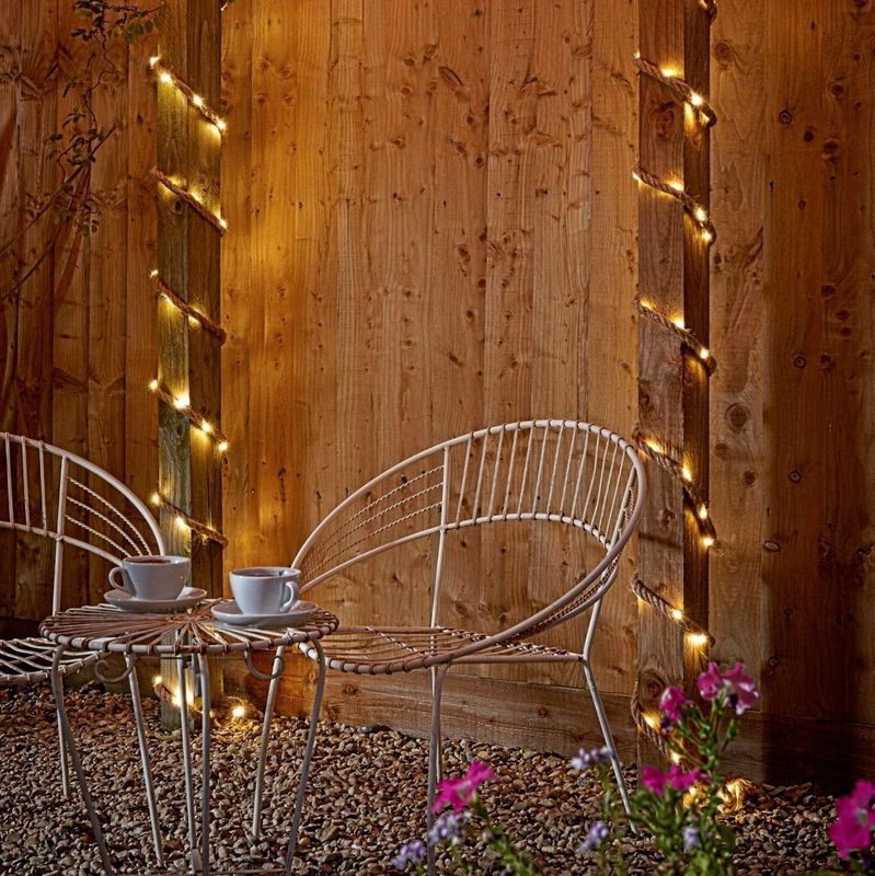 Lumière solaire à LED lampe de rue de cuivre fil LED de jardin à cordes lumière pour une installation facile