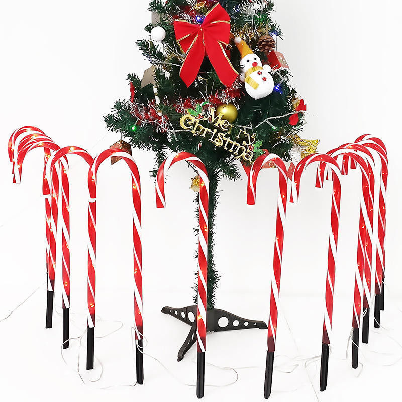 Lumières LED solaires pour l'extérieur Lumières de canne à sucre de Noël pour autres décorations de Noël