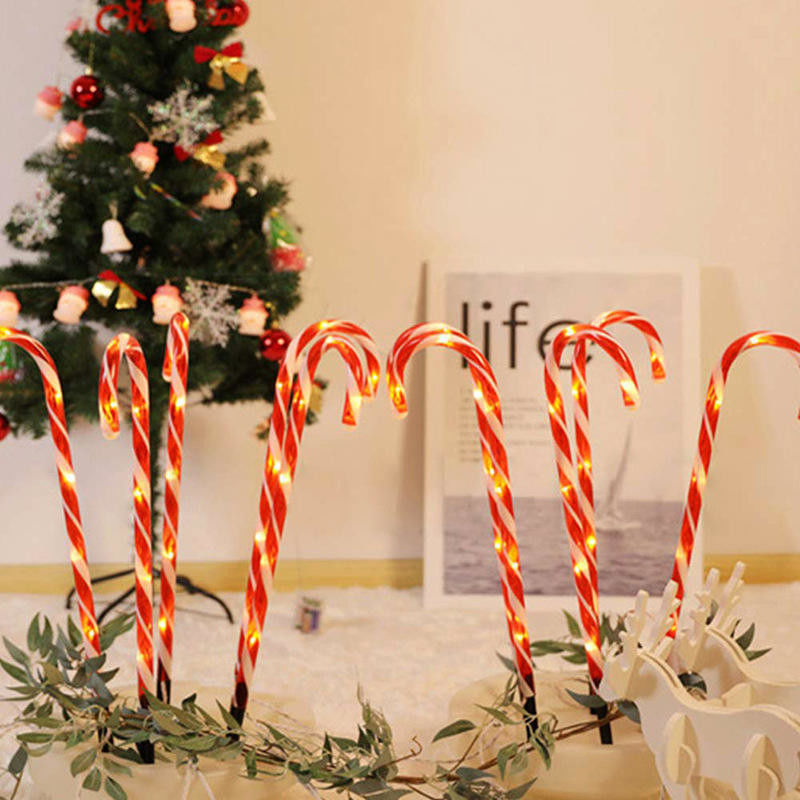 Lumières LED solaires pour l'extérieur Lumières de canne à sucre de Noël pour autres décorations de Noël