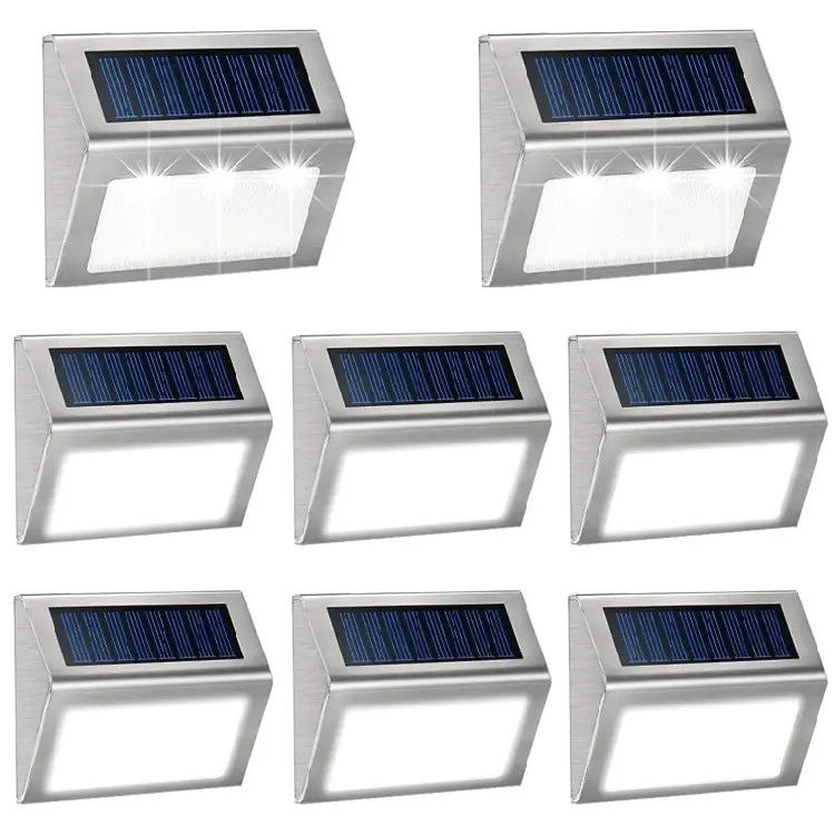 Éclairage de terrasse solaire en acier inoxydable extérieur pour la clôture de jardin de balcon