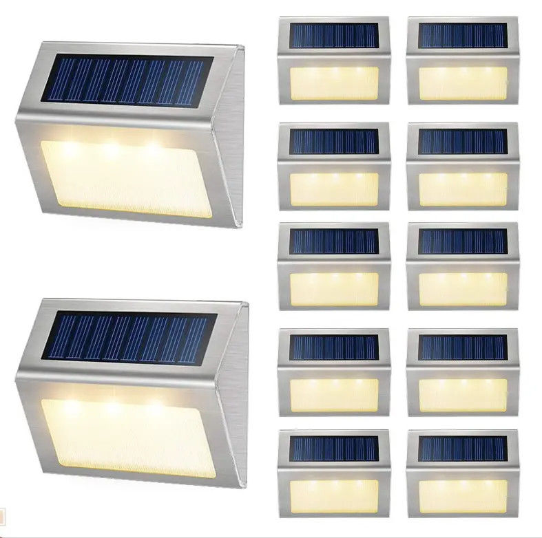 Éclairage de terrasse solaire en acier inoxydable extérieur pour la clôture de jardin de balcon
