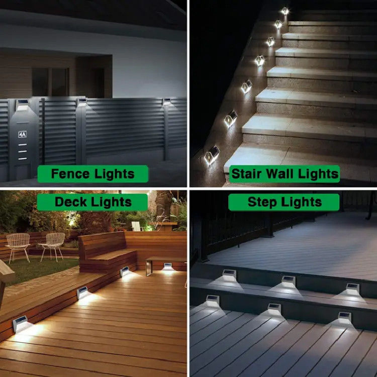 Éclairage de terrasse solaire en acier inoxydable extérieur pour la clôture de jardin de balcon