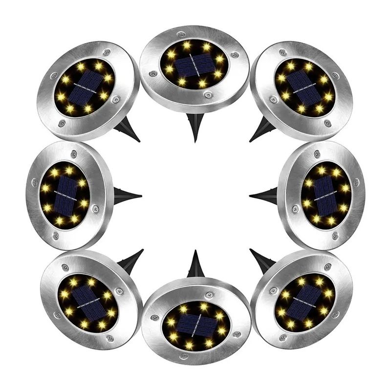 Lampes solaires pour jardin extérieur décoration enterrée Lampes de nuit à fort flux lumineux