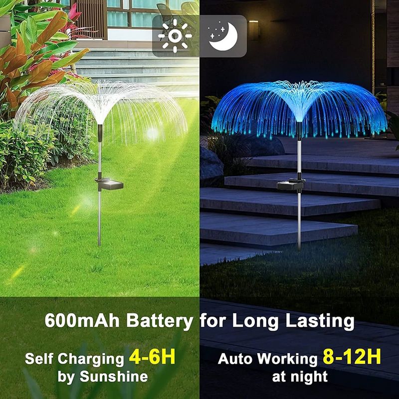 Atmosphère Lumières décoratives pour l'espace de la villa imperméable à l'eau LED à fibre optique Méduse