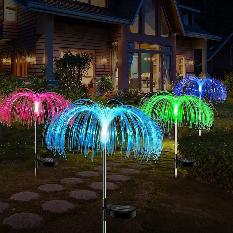 Atmosphère Lumières décoratives pour l'espace de la villa imperméable à l'eau LED à fibre optique Méduse