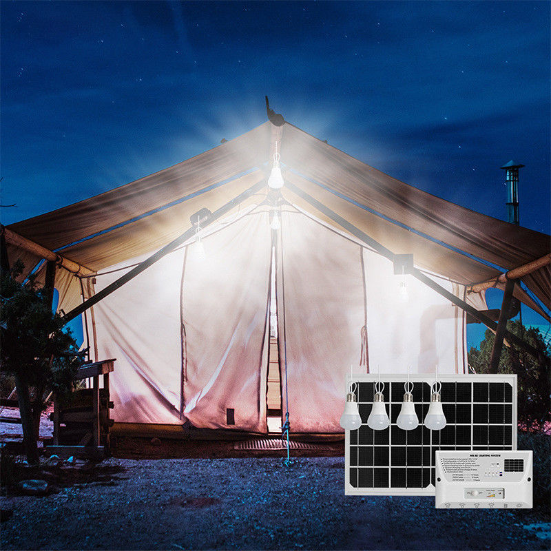360° angle de faisceau Lumière solaire pour camping Système de production d'énergie extérieure portable