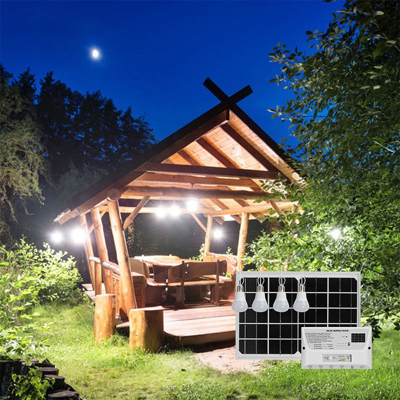 360° angle de faisceau Lumière solaire pour camping Système de production d'énergie extérieure portable