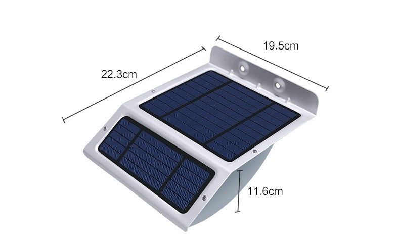 Lumière LED solaire montée sur le mur en acier inoxydable pour le marché de la publicité extérieure