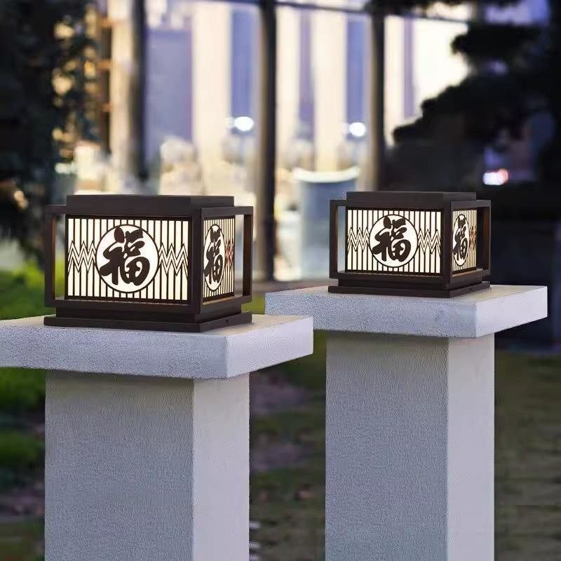 Vintage Creative LED Lampes à colonne étanche pour la maison Villa Cour de la cour Porche extérieur