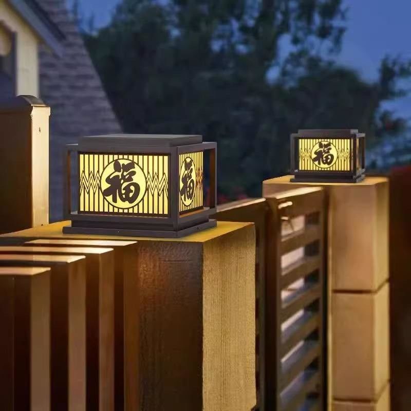 Vintage Creative LED Lampes à colonne étanche pour la maison Villa Cour de la cour Porche extérieur