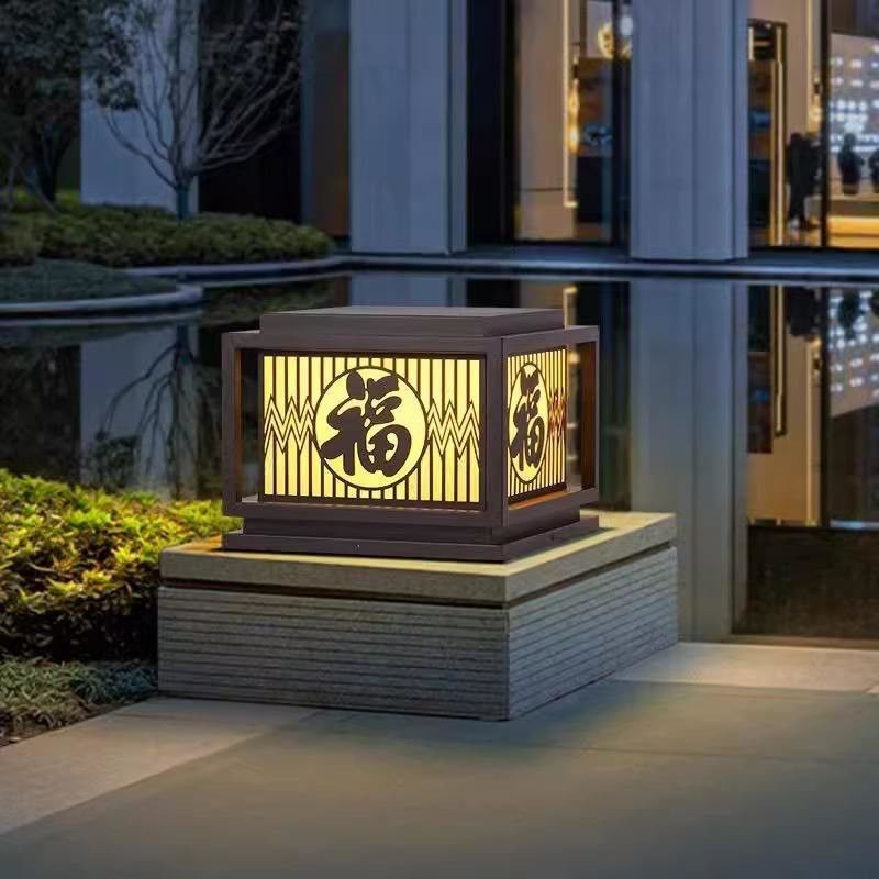 Vintage Creative LED Lampes à colonne étanche pour la maison Villa Cour de la cour Porche extérieur