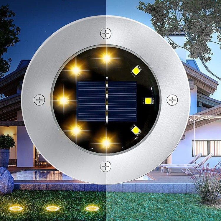 90 CRI L'alimentation solaire à chaud Vente personnalisée 8 led Ip65 étanche à l'eau extérieure Lumière solaire pour jardin