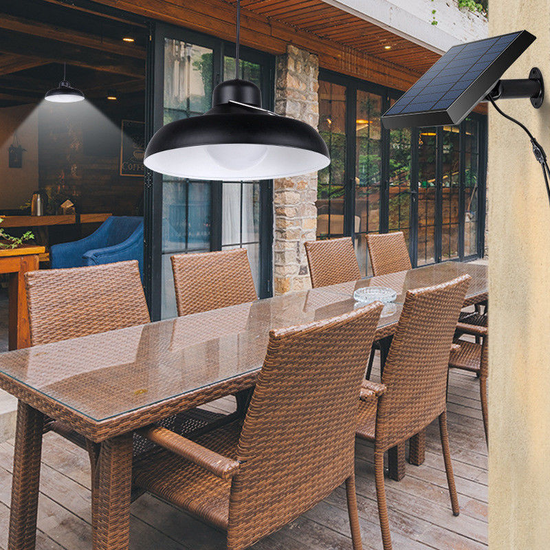 1 kg Lumière suspendue à double tête étanche à l'eau à l'énergie solaire pour lampe à guirlande