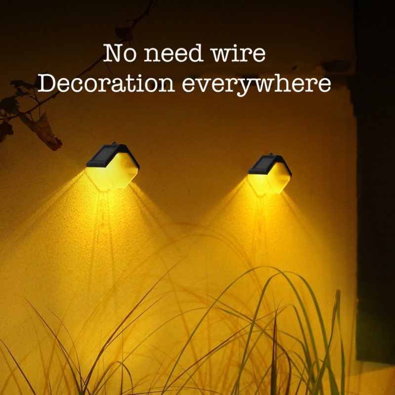 Lampe solaire à LED de rue chaude et de couleur RGB lampe de mur pour terrasse décorative extérieure