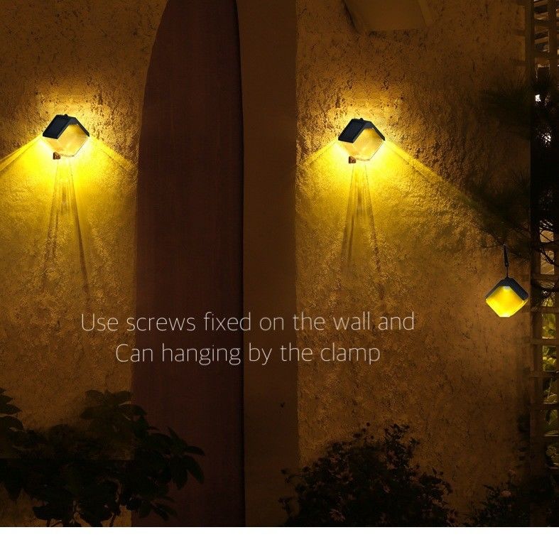Lampe solaire à LED de rue chaude et de couleur RGB lampe de mur pour terrasse décorative extérieure