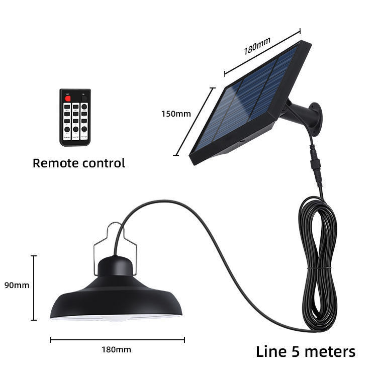 Lumière à LED chinoise suspendue étanche à l' eau alimentée par l' énergie solaire