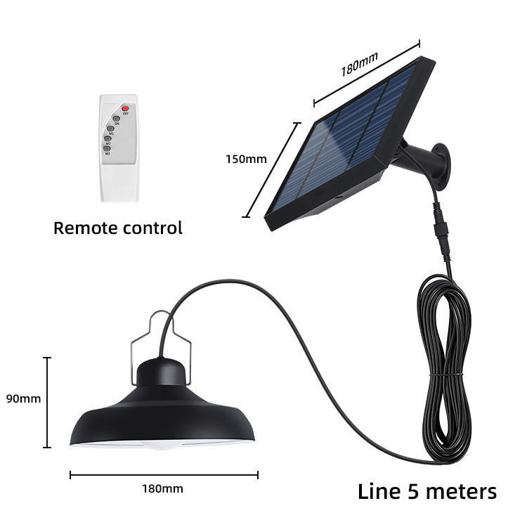 Lumière à LED chinoise suspendue étanche à l' eau alimentée par l' énergie solaire