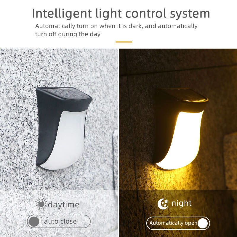 50000 heures de vie de travail Lumière solaire pour clôture de patio extérieur et mur étanche