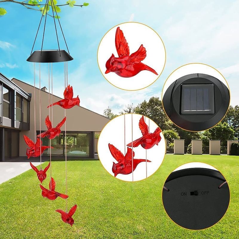 Lumière de cloche de jardin à colibri étanche à l'eau