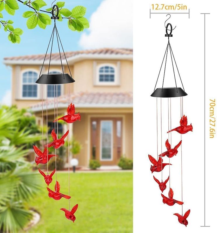 Lumière de cloche de jardin à colibri étanche à l'eau
