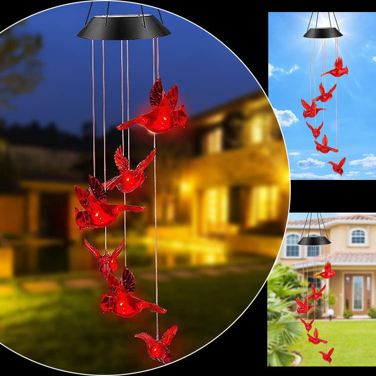 Lumière de cloche de jardin à colibri étanche à l'eau