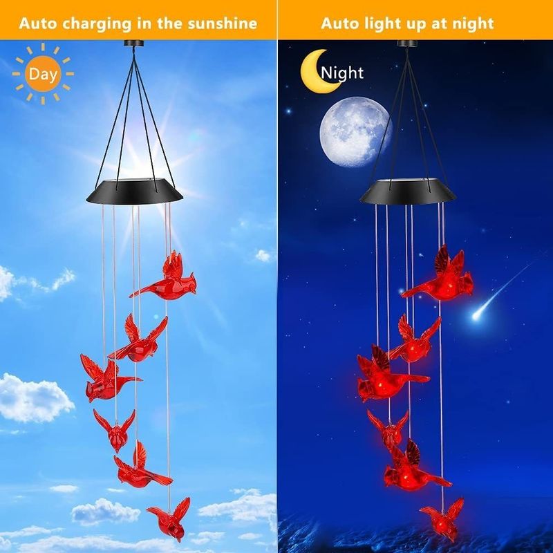 Lumière de cloche de jardin à colibri étanche à l'eau