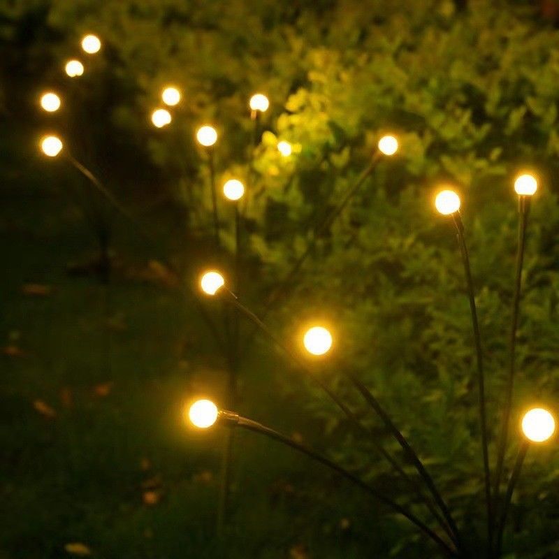 Lumière solaire pour jardin décoratif de luciole imperméable pour les chemins extérieurs 8 têtes