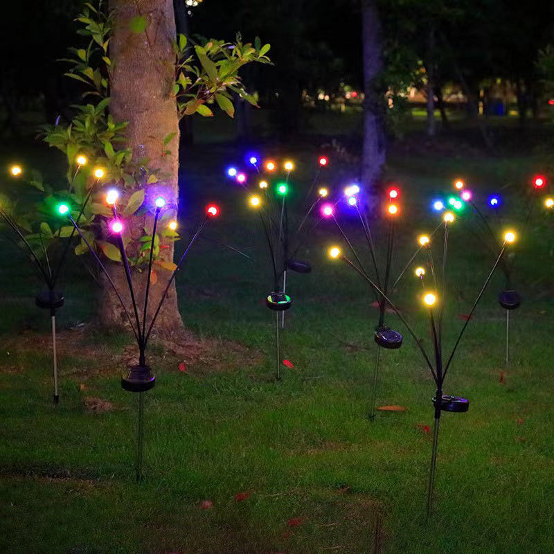 Lumière solaire pour jardin décoratif de luciole imperméable pour les chemins extérieurs 8 têtes
