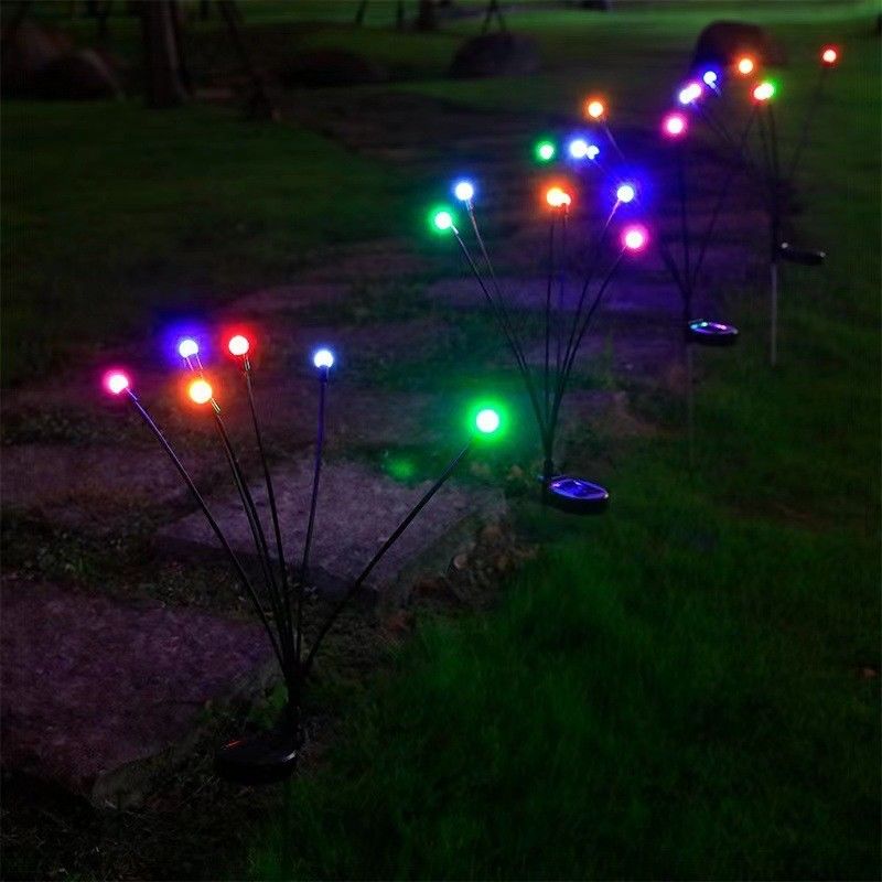 Lumière solaire pour jardin décoratif de luciole imperméable pour les chemins extérieurs 8 têtes