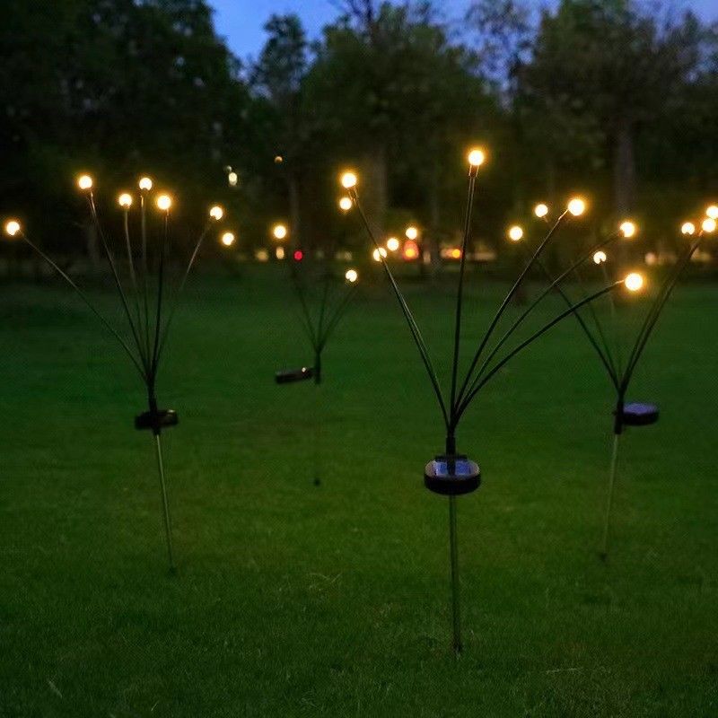Lumière solaire pour jardin décoratif de luciole imperméable pour les chemins extérieurs 8 têtes