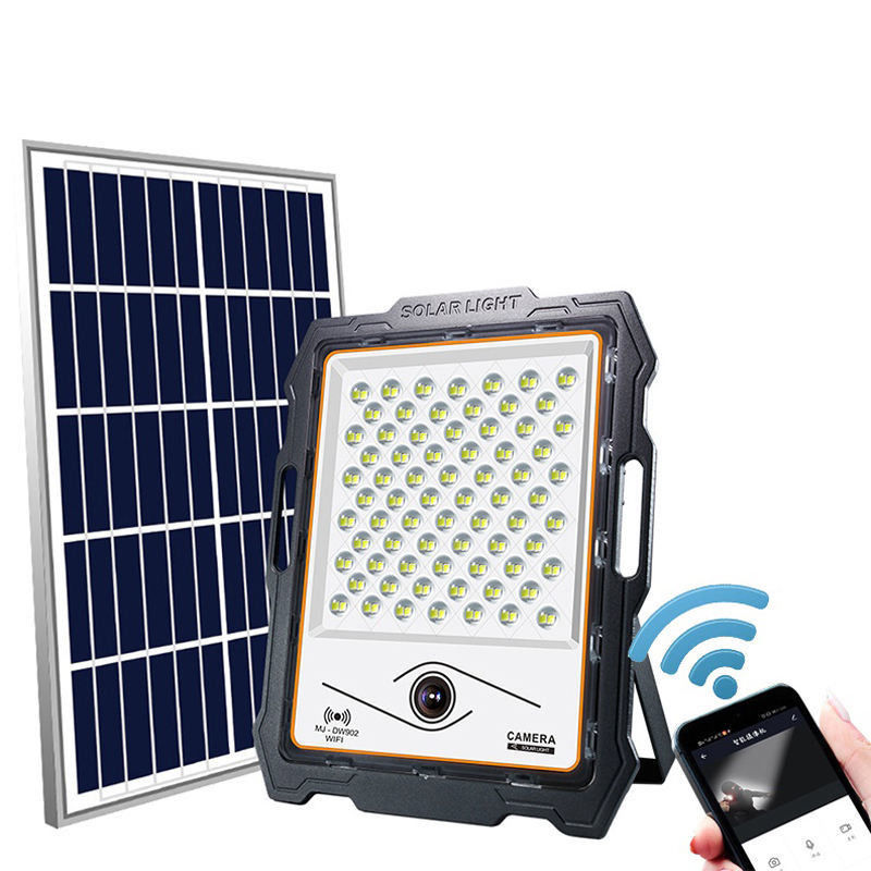 120° Angle de rayon 100 200 300 400watt Lumière solaire avec caméra de cctv