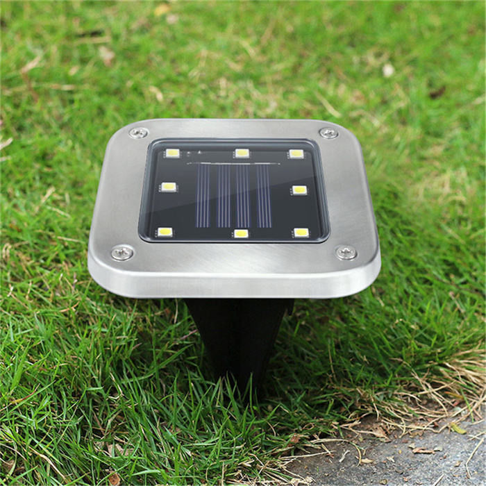 1- Lumière solaire en aluminium extérieure pour jardin en forme carrée