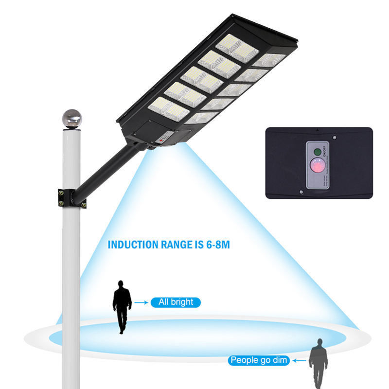 Lumière solaire extérieure tout en un 100W 300W 500W pour la route Temps de travail 50000 heures
