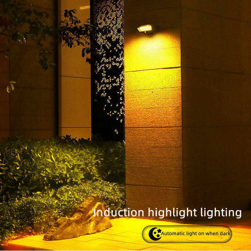 Lumière à capteur de mouvement solaire moderne LED Lumière solaire murale avec indice de rendu des couleurs Ra 85