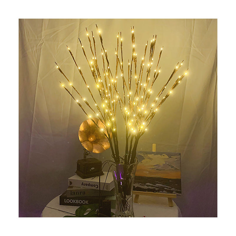 Lampe à feuilles de saule LED de 77 cm pour mariage Décoration d'arbre de Noël