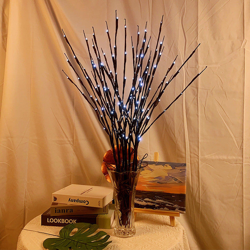 Lampe à feuilles de saule LED de 77 cm pour mariage Décoration d'arbre de Noël