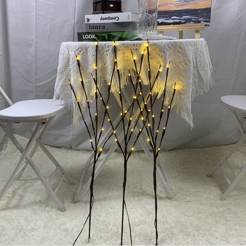 Lampe à feuilles de saule LED de 77 cm pour mariage Décoration d'arbre de Noël