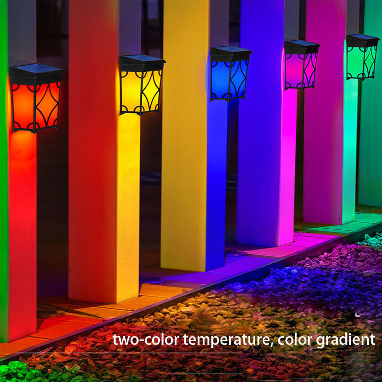 Jardin solaire extérieur de luxe puissant décor de montage clôture mur paysage lampe de maison lumières pour hôtel