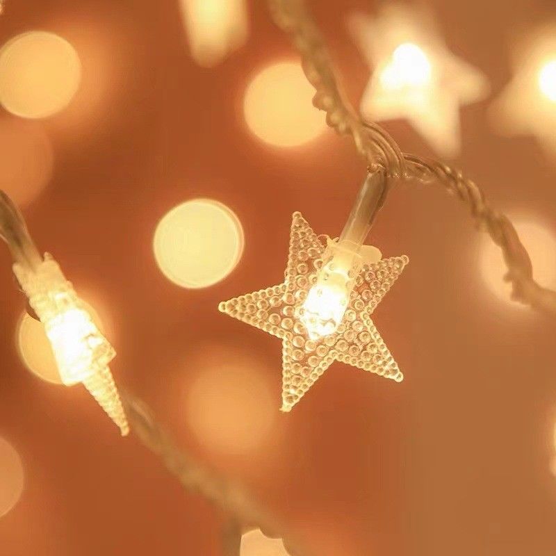 Décorations de Noël 1kg à batterie Étoile de lumière à cordes lumières de fées pour les fêtes