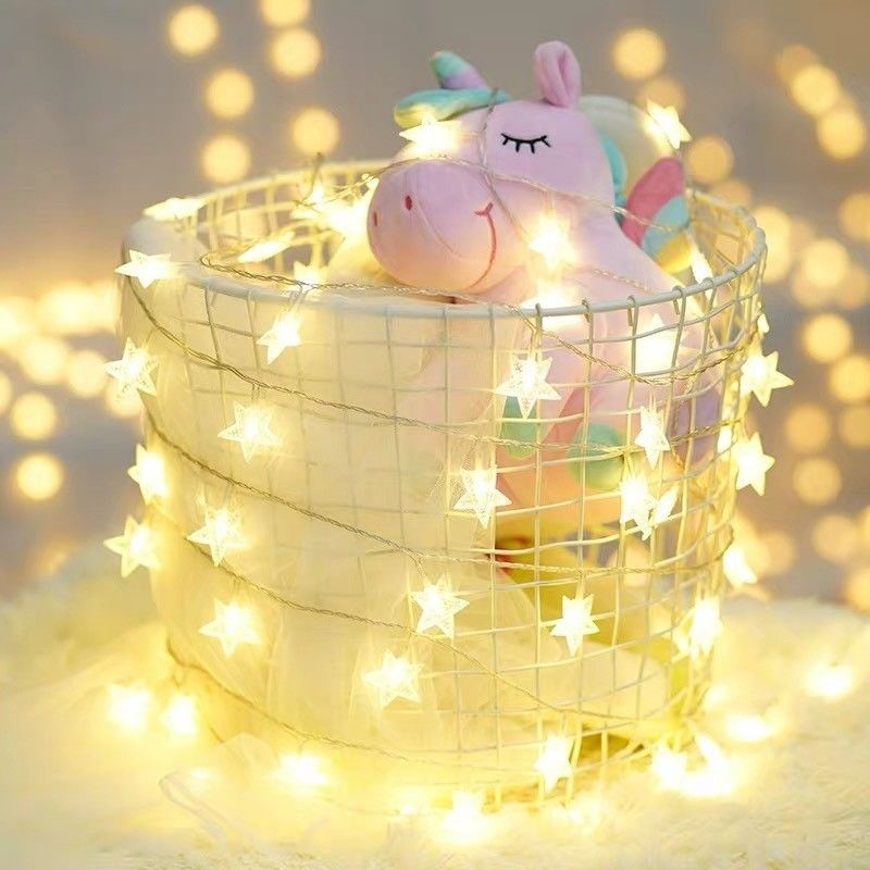 Décorations de Noël 1kg à batterie Étoile de lumière à cordes lumières de fées pour les fêtes