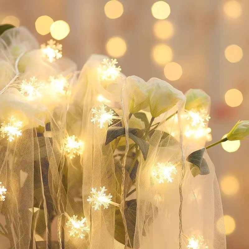 Décorations de Noël 1kg à batterie Étoile de lumière à cordes lumières de fées pour les fêtes