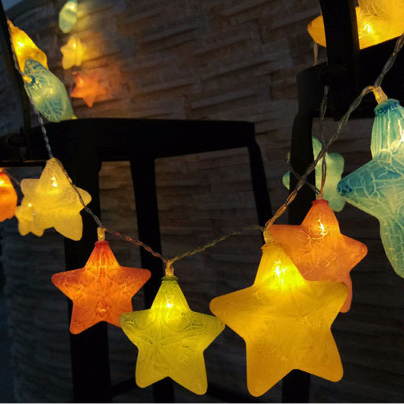 10 LEDs Crack Star Fairy String Lumières pour la fête de Noël Décoration de mariage