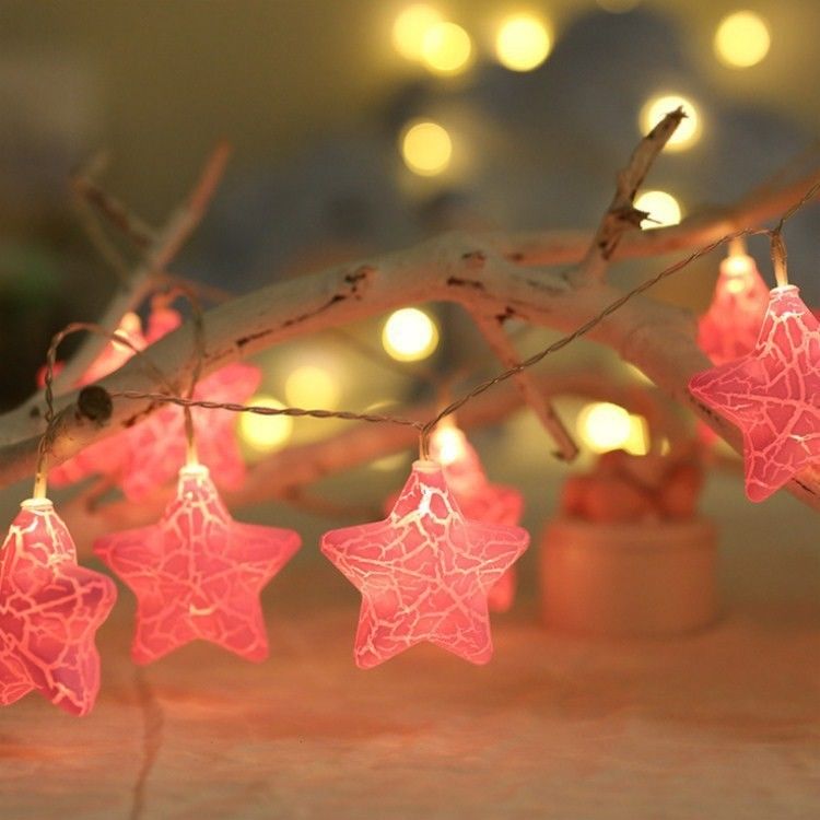 10 LEDs Crack Star Fairy String Lumières pour la fête de Noël Décoration de mariage