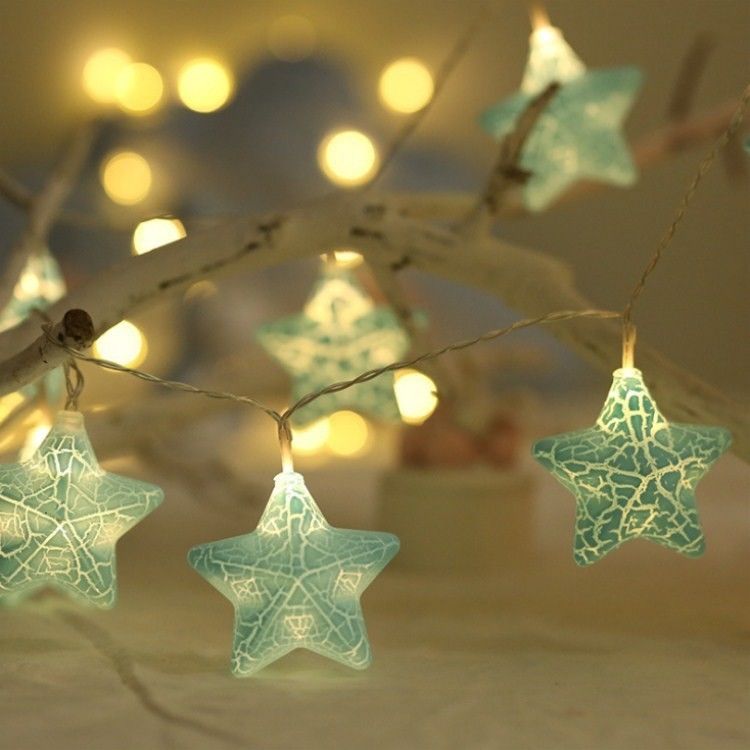 10 LEDs Crack Star Fairy String Lumières pour la fête de Noël Décoration de mariage