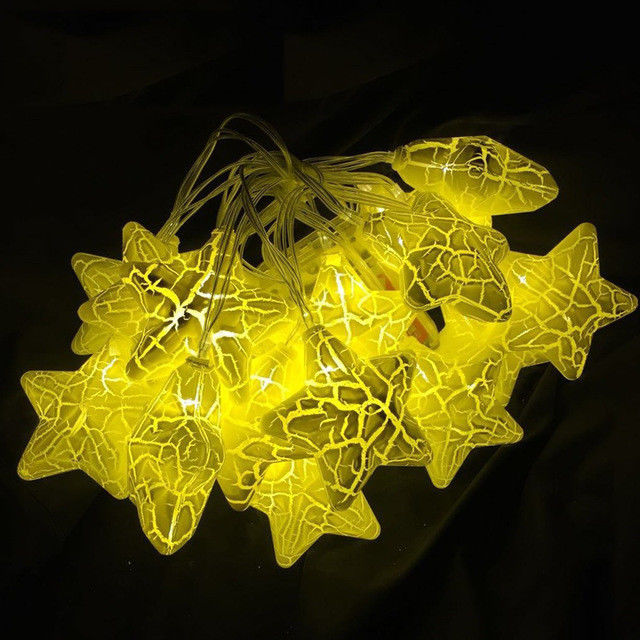 10 LEDs Crack Star Fairy String Lumières pour la fête de Noël Décoration de mariage